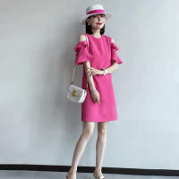 Vestido De Moda Para Mujer 2025 Cintura Alta A-Line Corto Manga Regular Color Sólido Estilo Dulce Mini Vestido Para Damas - details 5