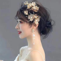 Diadema De Boda Para Mujer Con Flores Y Perlas Accesorios De Cabello Para Novia Fiesta Complemento De Joyería De Cabeza Para Damas De Honor Tiara De Moda - details 0