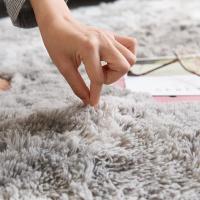 VIKAMA Alfombra De Peluche Gruesa Con Diseño De Tie-dye Gradient De Seda Y Lana Para Decoración De Sala De Estar Y Dormitorio Estilo Nórdico - details 5