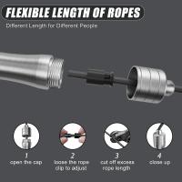 SDIGV-Cuerda de SALTO para Mujeres Hombres Ejercicio con Cuerdas de Salto longitudinal ajustable y manijas de aleación y silicona adecuadas para entrenamiento Boxeo Home Gy - details 2