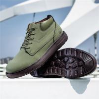 Botas De Caza FLYLAND Para Hombre Casual Hechas a Mano De Cuero Ligeros Antideslizantes Zapatillas Con Cordones - details 11