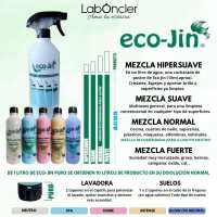 Eco-Jin 1 Litro Aroma a elegir CON DIFUSOR - ECOJIN by LABONCLER - Suelos, espejos, cristales, aseo, cocina, muebles, lavadora, ropa, tapicerías, grasa acumulada, planchas, freidoras, campanas, manchas dificiles, chicles, pegamento y pintura en la ropa… - details 1