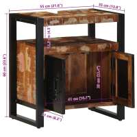 vidaXL Mueble de baño para lavabo madera maciza reciclada 55x35x60 cm - details 7