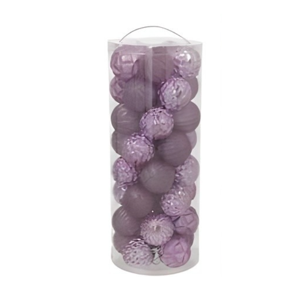 Gerimport Caja con 40 Bolas SANDRY 6 cm (5 Surtidos) Color Lila