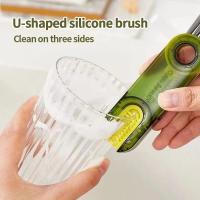 Herramienta De Limpieza 3 En 1 Cepillo Para Vaso Micro Cuchillas Utensilio Útil Para Cubiertas De Botellas De Agua Multifuncional Para El Hogar - details 6