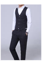 Traje De Three-piece Elegante Para Novio 2024 Con Chaleco Y Pantalones De Alta Calidad Para Bodas Y Negocios Estilo Inglés M-5XL - details 5