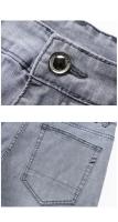 Jeans Elásticos De Verano Para Hombre Gris Comodidad Moda Pantalones Casuales Stretch Algodón Negocios Rectos Mallas Talla Media - details 17