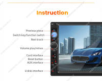 Reproductor Multimedia Para Coche 1Din 7 Pulgadas Con Carplay Android Auto MP5 Universal Para Nissan Hyundai Con Bluetooth Y Control Del Volante - details 4
