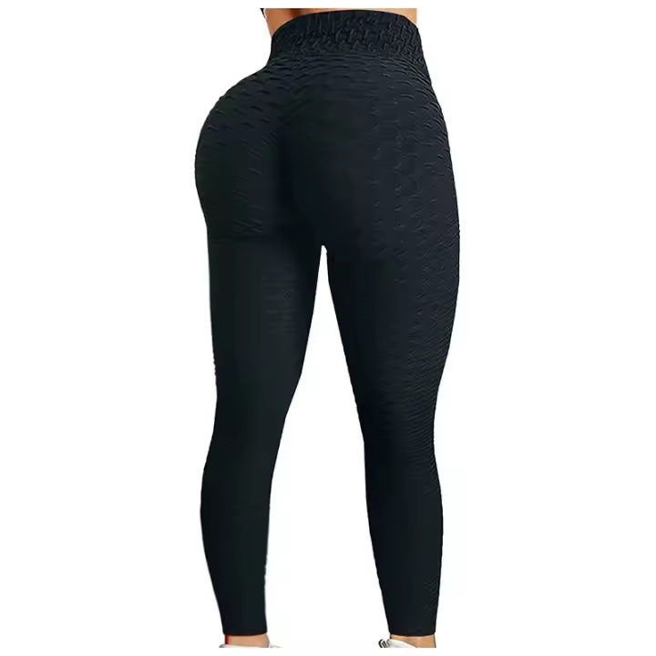 Pantalones de yoga deslizantes sin costuras para mujer, monos de jacquard elásticos para mujer, monos de entrenamiento para correr - 1