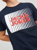 Jack & Jones Hombre Pack 2 Camisetas De Algodón Mod JJECORP LOGO TEE PLAY en color White y Navy Logo Estampado Moda Casual Informal REF 233999 - details 3