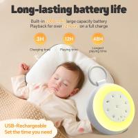 Máquina de sonido para niños Máquina portátil de sonido de rueda blanco con luces nocturnos para aliviar El Sonido natural de Sueño recarle adecuada para viajar a La Oficina De La Guardia familiar para dormir - details 2