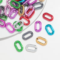 30pcs Bolas De Acero Metálico Para Pulseras Collares Y Aretes DIY Forma Oval Tamaño 27x16mm Accesorios De Joyería - details 11