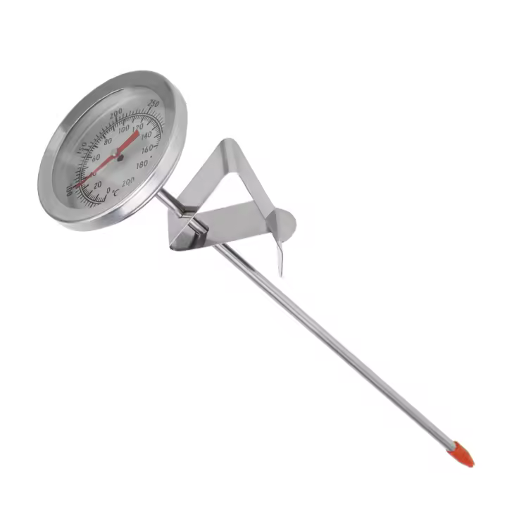 Termómetro De Cocina De Acero Inoxidable Para Medir Temperatura 0-200℃ Herramienta Para Cocinar Café Leche Carne Y Alimentos - 1
