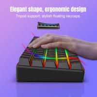 Teclado De Juego Ergonómico Mini 60% Con Retroiluminación RGB Teclado Membránico Compacto Para Windows PC Laptop Tableta - details 6