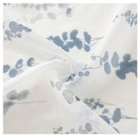 Cortina de cocina estampada con hoja de cesamo azul ,130x145cm. - details 4