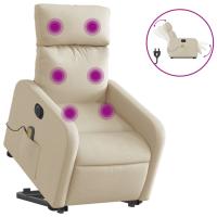 vidaXL Sillón de masaje eléctrico reclinable elevable tela Gris claro, Gris oscuro, Negro Sillon Dormitorio Sillon Comodos Silla Relax Sillón Sofá - details 8
