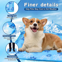 Alfombra De Enfriamiento Para Mascotas Premium Llenable De Agua Almohadilla De Hielo Que Se Enfría Instantáneamente Para Perros Y Gatos Adecuada Para Interior Y Exterior En Verano - details 1