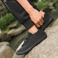 Zapatillas De Caminar Unisex Con Suela De Cero Bajada Y Punta Ancha Hechas De Malla Transpirable Y Material Suave Talla Grande - details 7