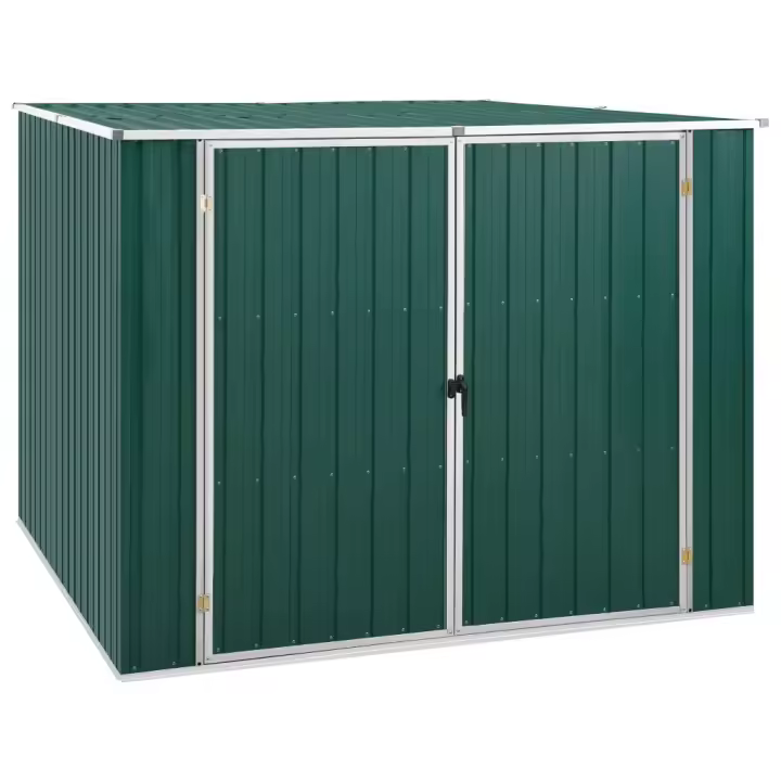vidaXL Cobertizo de Jardín Acero Galvanizado 195x198x159 cm Casata Color Antracita,  Gris,  Marrón y mas - 1
