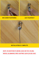 Conjunto De 2 Piezas De Tornillo Y Tornillo De Cobre Combinación De Acero Para Cable De Alambre Accesorios De Iluminación Conector De Fijación En Techo Código De Cierre De Hilo Dispositivo - details 5