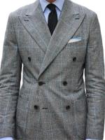 Traje De Novio De Moda Para Hombre 2 Piezas Gris a Cuadros Traje De Negocios Chaleco Slim Fit Pantalones Conjunto Para Bodas Y Uso Diario - details 3