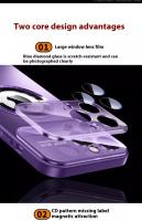 Funda Magnética De Teléfono Grande Con Ventana Para iPhone 16 15 14 13 pro Max Con Protector De Lente Y Carga Inalámbrica Magsafe Material PC + TPU Resistente a Arañazos Y Huellas - details 4