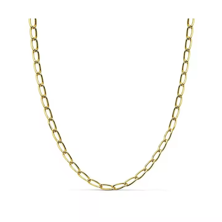 Inmaculada Romero Cadena Oro 18k Bilbao Hueca 50cm Unisex Peso 11.5 Gr - 1