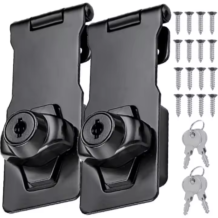 2 cerraduras de puerta con llave, cerradura de seguridad, cerradura de gabinete, cerradura de puerta corredera - 1