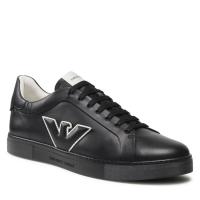 Emporio Armani Zapatillas Zapatos de cuero Hombre Negro X4X598 XN633 K001 - details 0