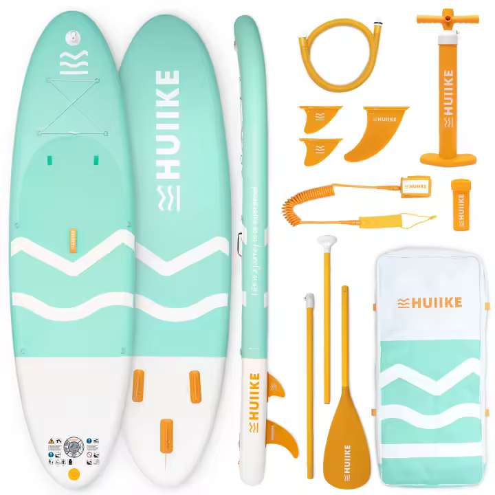 Tabla Paddle Surf Hinchable con Accesorios Premium - HUIIKE | Tabla Padel Surf Hinchable con Remo de Aluminio Inflador Leash | PadelSurf Stand Up Paddle Board Gran Estabilidad Resistencia | SUP Board - 1