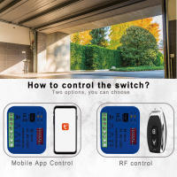 Receptor Inteligente WIFI RX-MULTI 300-900MHz Para Puerta De Garaje Controlador Tuya Código Rodante 433MHz Abrepuertas 12V 24V 220V Con Switch - details 14