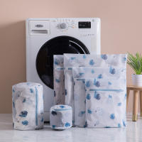 Juego De 6 Bolsas De Lencería Con Estampados Lindos Malla Fina Para Proteger Ropa Moderno Estilo Poliéster Origien China Continental - details 4