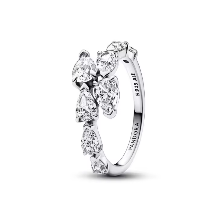 193004C01 - Anillo en plata de ley Banda Brillante Superpuesta​ 193004C01 PANDORA Plata  Anillo Pandora original - 1