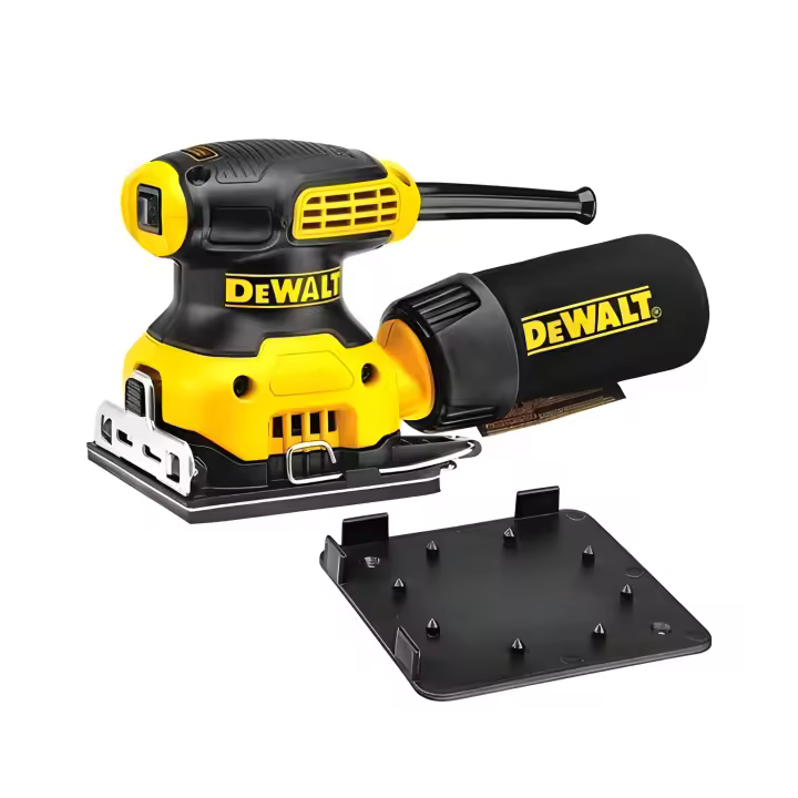 DeWalt DWE6411-QS - Lijadora Orbital 230W - 1/4 hoja - 14.000 opm, Negro y amarillo - 1