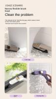360-Degree Rotating Crevice Cleaning Brush with Tweezers - Ideal for Bathroom Tiles & Kitchen Countertops, Hard Bristles for Easy Wall & Floor Cleaning - details 4