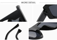 Gafas De Sol Cuadradas Punk Oversize Para Hombre Y2K Tendencia Única Con Lente UV400 Para Ciclismo Y Conducción - details 24