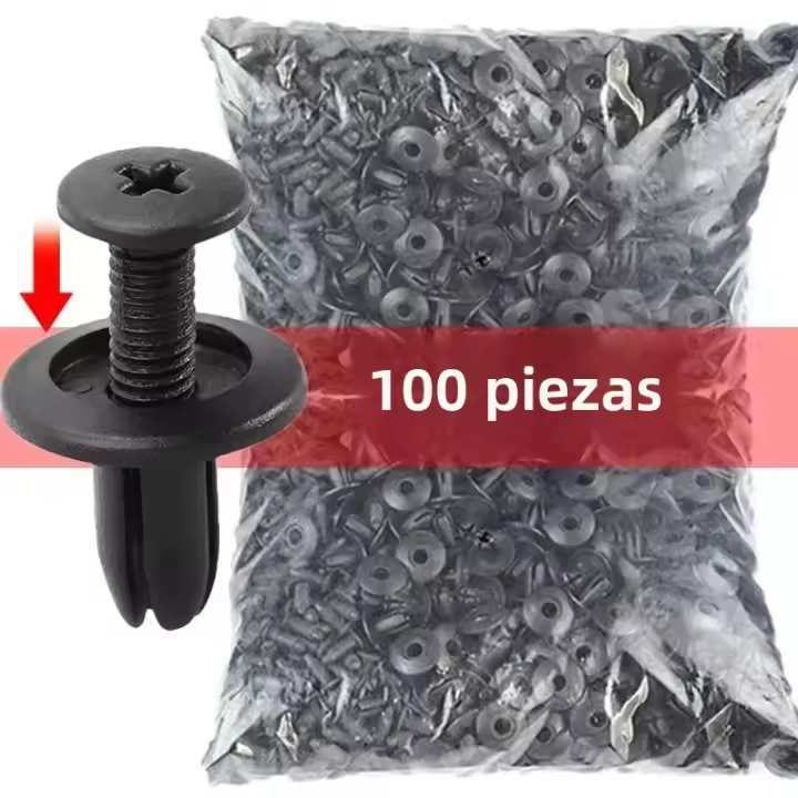 50 Pcs Clip De Expansión De Plástico ABS Negro Para Reparación De Autos Herramienta De Decoración Y Fastener De Auto Accesorios De Coche - 1