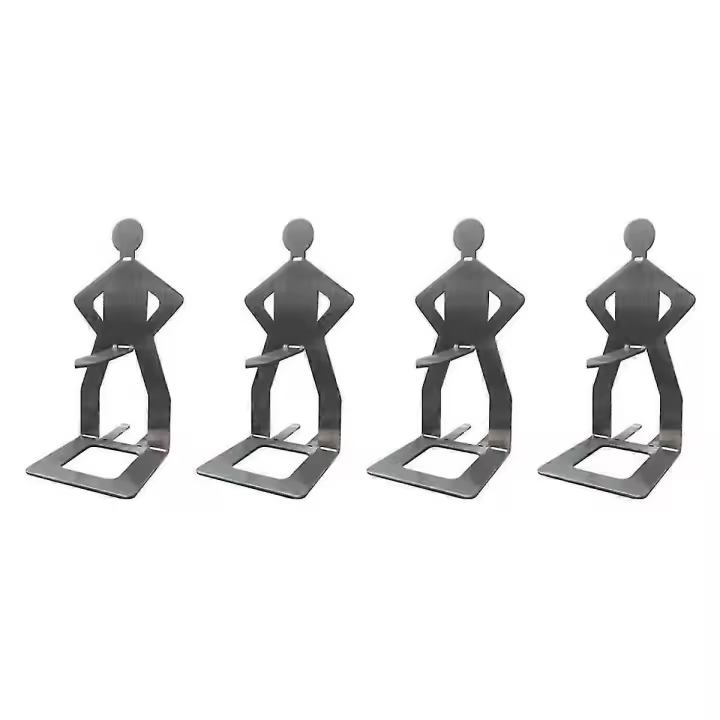 4pcs Funny BBQ Accessories Hot Dog Sausage Stand Holder Portable Barbecue Rack Stainless Steel Roaster Rack Stand - 1