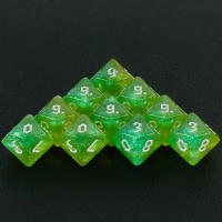 D10 Juegos De Dados Rol DND Colores Mixtos Efecto De Brillo Estilo De Fuente Retro Único Accesorios Para Juegos De Mesa RPG - details 7