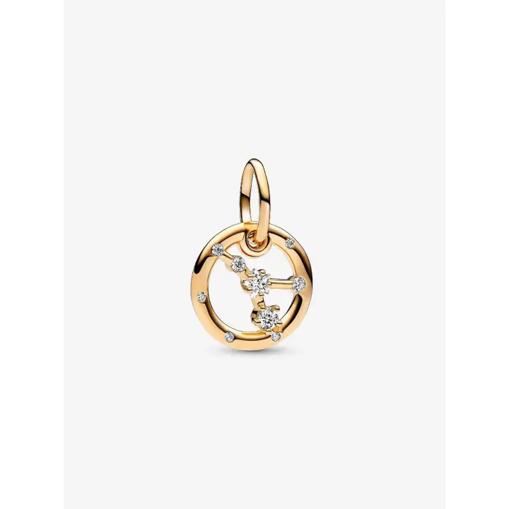 Pandora - Charm Colgante del zodiaco Cáncer - Baño de Oro de 14K - 1