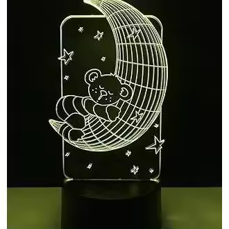 Lampara Led Osito y Luna - 1