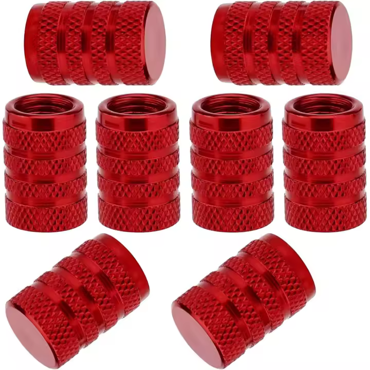 tapas de válvula de neumático, tapa de válvula de neumático de aluminio universal con anillo de goma, cubierta de válvula a prueba de polvo para automóviles, SUV - 1