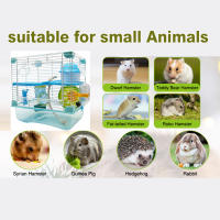 Jaula Para Ratones Granja De Animales Pequeños Panorámica Transparente Dorada Villa Grande Doble Capa Adecuada Para Hamsters De 3.5 Pulgadas - details 1