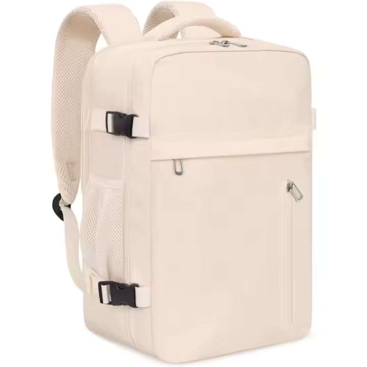 Mochila Viaje Cabina Avion 40x20x25 para Ryanair - Maletas de Cabina Pequeña 20L Equipaje de Mano - con Orificio de Carga USB para Escuela y Ocio - Gris - 1
