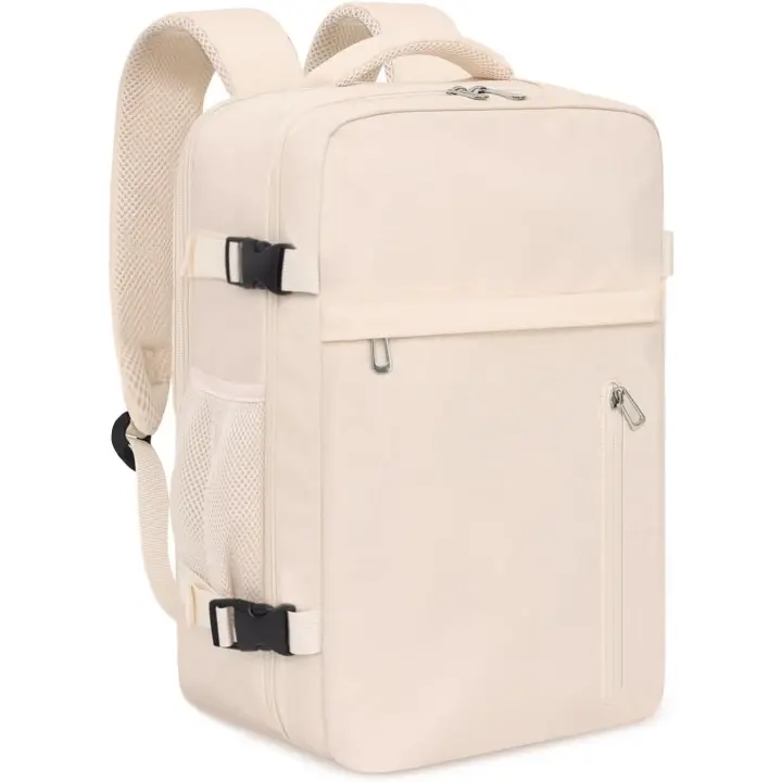 Mochila Viaje Cabina Avion 40x20x25 para Ryanair - Maletas de Cabina Pequeña 20L Equipaje de Mano - con Orificio de Carga USB para Escuela y Ocio - Gris - 1