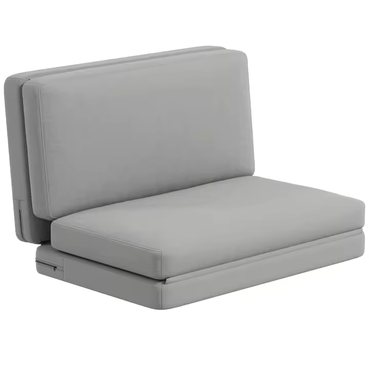 Sofá convertible 3 en 1, tapizado, moderno Estilo, Tecnología, experiencia inteligente, ajustable de 15 ° a 160 °, acabado aterciopelado, Sofá Cama tapizado, dormitorio, Hall de estar, gris Claro, capacidad de carga 240 kg - 1