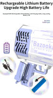 Pistola De Burbujas Para Niños Con 69 Orificios Máquina De Burbujas En Forma De Rocket Automática Con Luz Regalo De Fiesta Al Aire Libre - details 5