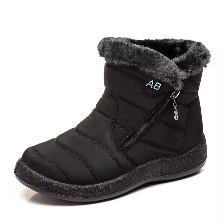 Botas De Invierno Para Mujer Botas De Nieve Impermeables Y Ligeras De Caña Alta Calzado Casual Con Forro De Pluma Y Suela De Goma - 1