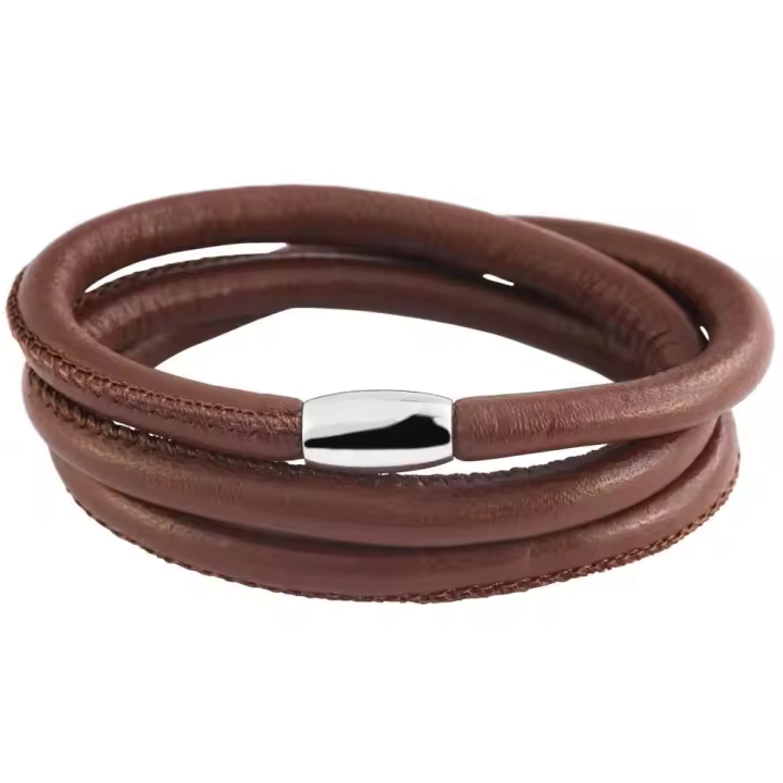 Akzent® Pulsera Redonda de Couro Genuíno Cham Cham 60cm - 1