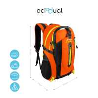 Ociodual Mochila Senderismo 30L Naranja Ligera Impermeable Mochila Viaje Supervivencia Plegable Mochila Mujer Camping Mochila Hombre Trekking Montaña Mochilas Marcha Nórdica Deporte - details 6